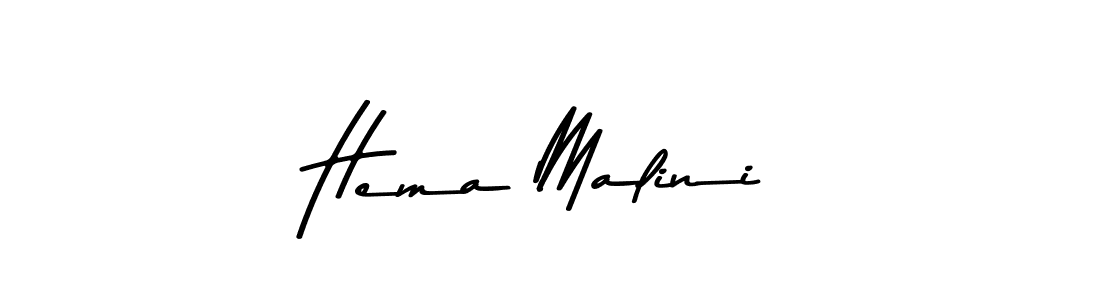 Create a beautiful signature design for name Hema Malini. With this signature (Asem Kandis PERSONAL USE) fonts, you can make a handwritten signature for free. Hema Malini signature style 9 images and pictures png