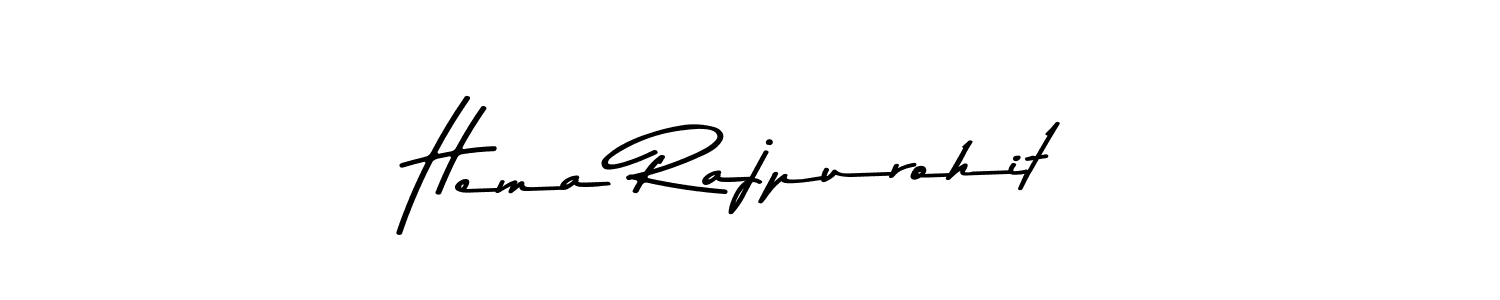 Make a beautiful signature design for name Hema Rajpurohit. With this signature (Asem Kandis PERSONAL USE) style, you can create a handwritten signature for free. Hema Rajpurohit signature style 9 images and pictures png