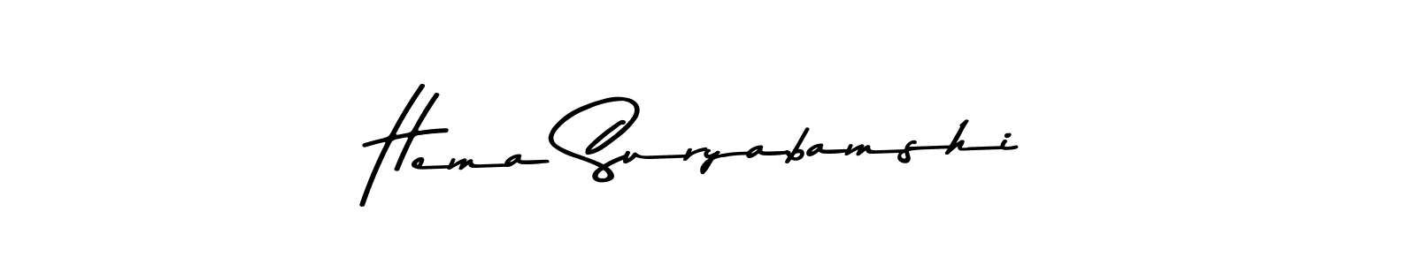 How to make Hema Suryabamshi name signature. Use Asem Kandis PERSONAL USE style for creating short signs online. This is the latest handwritten sign. Hema Suryabamshi signature style 9 images and pictures png