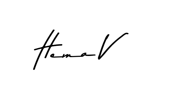 How to make Hema V name signature. Use Asem Kandis PERSONAL USE style for creating short signs online. This is the latest handwritten sign. Hema V signature style 9 images and pictures png