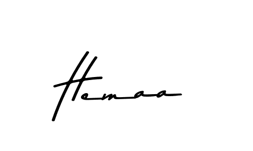Use a signature maker to create a handwritten signature online. With this signature software, you can design (Asem Kandis PERSONAL USE) your own signature for name Hemaa. Hemaa signature style 9 images and pictures png