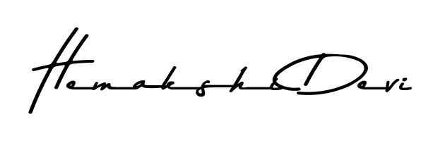 Create your official email sign-off with Hemakshi Devi name in Asem Kandis PERSONAL USE style. Crisp, clean, and perfectly legible across all screens. Hemakshi Devi signature style 9 images and pictures png