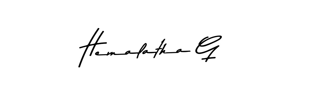 Use a signature maker to create a handwritten signature online. With this signature software, you can design (Asem Kandis PERSONAL USE) your own signature for name Hemalatha G. Hemalatha G signature style 9 images and pictures png