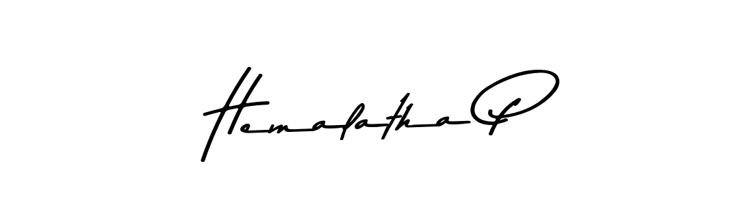 Design your own signature with our free online signature maker. With this signature software, you can create a handwritten (Asem Kandis PERSONAL USE) signature for name Hemalatha P. Hemalatha P signature style 9 images and pictures png
