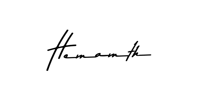 How to make Hemamth signature? Asem Kandis PERSONAL USE is a professional autograph style. Create handwritten signature for Hemamth name. Hemamth signature style 9 images and pictures png