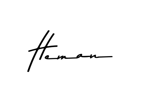 Design your own signature with our free online signature maker. With this signature software, you can create a handwritten (Asem Kandis PERSONAL USE) signature for name Heman. Heman signature style 9 images and pictures png