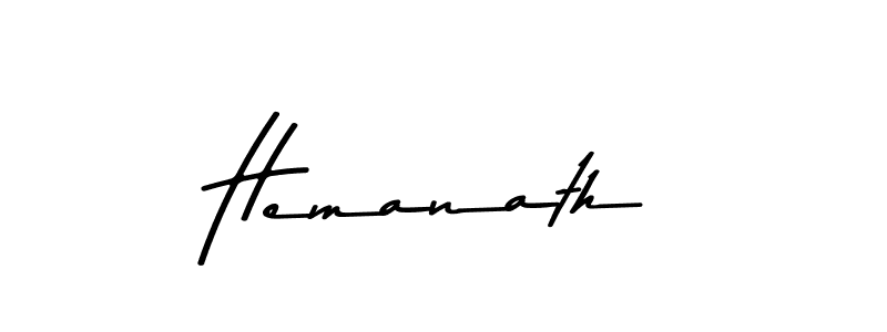 How to make Hemanath name signature. Use Asem Kandis PERSONAL USE style for creating short signs online. This is the latest handwritten sign. Hemanath signature style 9 images and pictures png