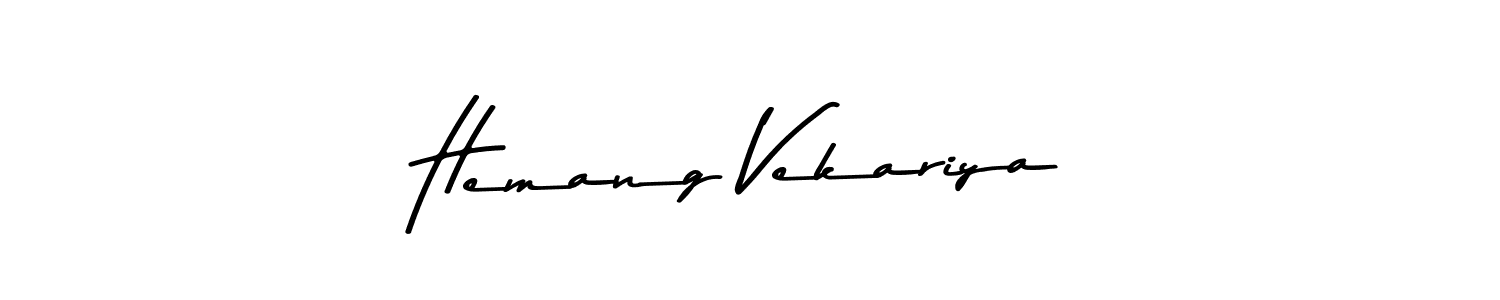 Similarly Asem Kandis PERSONAL USE is the best handwritten signature design. Signature creator online .You can use it as an online autograph creator for name Hemang Vekariya. Hemang Vekariya signature style 9 images and pictures png
