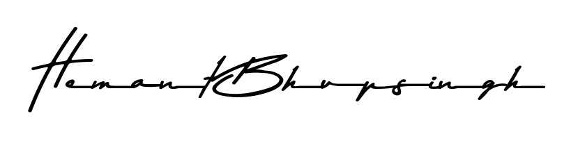 The Asem Kandis PERSONAL USE typeface gives name Hemant Bhupsingh a refined look. Suitable for certificates, diplomas, and official verification. Hemant Bhupsingh signature style 9 images and pictures png