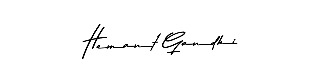 Design your own signature with our free online signature maker. With this signature software, you can create a handwritten (Asem Kandis PERSONAL USE) signature for name Hemant Gandhi. Hemant Gandhi signature style 9 images and pictures png