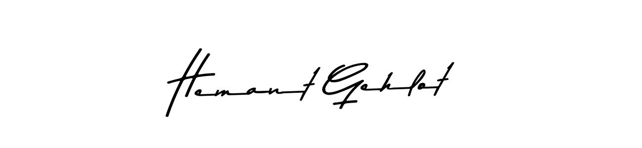 Design your own signature with our free online signature maker. With this signature software, you can create a handwritten (Asem Kandis PERSONAL USE) signature for name Hemant Gehlot. Hemant Gehlot signature style 9 images and pictures png