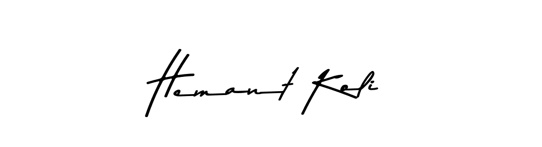 Also You can easily find your signature by using the search form. We will create Hemant Koli name handwritten signature images for you free of cost using Asem Kandis PERSONAL USE sign style. Hemant Koli signature style 9 images and pictures png