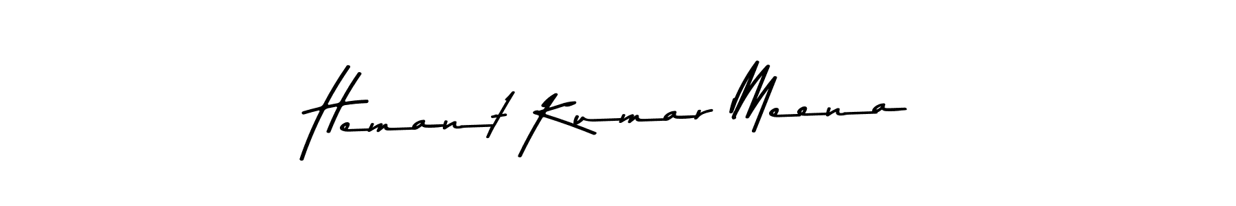Create a beautiful signature design for name Hemant Kumar Meena. With this signature (Asem Kandis PERSONAL USE) fonts, you can make a handwritten signature for free. Hemant Kumar Meena signature style 9 images and pictures png