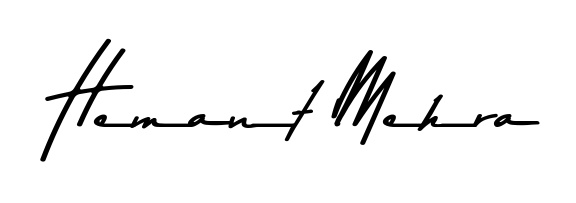 Designed for modern professionals: Hemant Mehra name signature crafted with Asem Kandis PERSONAL USE script. Ready for digital PDF workflows. Hemant Mehra signature style 9 images and pictures png