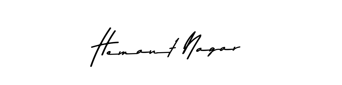 Create a beautiful signature design for name Hemant Nagar. With this signature (Asem Kandis PERSONAL USE) fonts, you can make a handwritten signature for free. Hemant Nagar signature style 9 images and pictures png