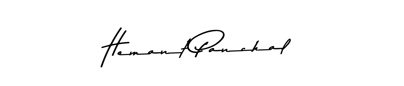 Make a beautiful signature design for name Hemant Panchal. With this signature (Asem Kandis PERSONAL USE) style, you can create a handwritten signature for free. Hemant Panchal signature style 9 images and pictures png