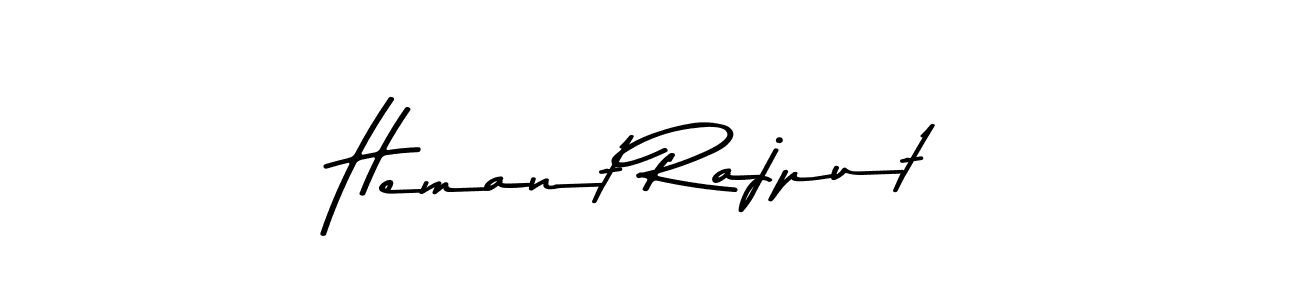 Create a beautiful signature design for name Hemant Rajput. With this signature (Asem Kandis PERSONAL USE) fonts, you can make a handwritten signature for free. Hemant Rajput signature style 9 images and pictures png