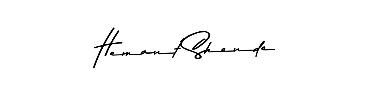 Make a beautiful signature design for name Hemant Shende. With this signature (Asem Kandis PERSONAL USE) style, you can create a handwritten signature for free. Hemant Shende signature style 9 images and pictures png