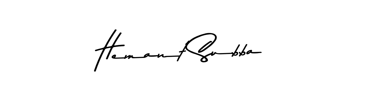 Create a beautiful signature design for name Hemant Subba. With this signature (Asem Kandis PERSONAL USE) fonts, you can make a handwritten signature for free. Hemant Subba signature style 9 images and pictures png