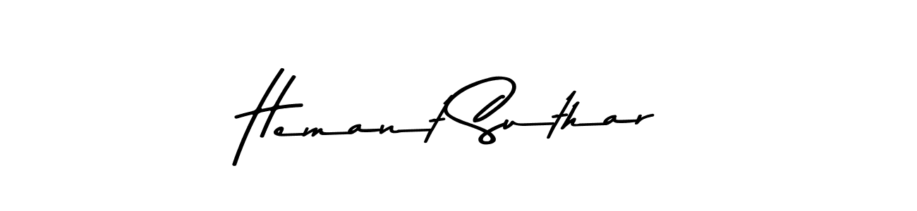 Hemant Suthar stylish signature style. Best Handwritten Sign (Asem Kandis PERSONAL USE) for my name. Handwritten Signature Collection Ideas for my name Hemant Suthar. Hemant Suthar signature style 9 images and pictures png