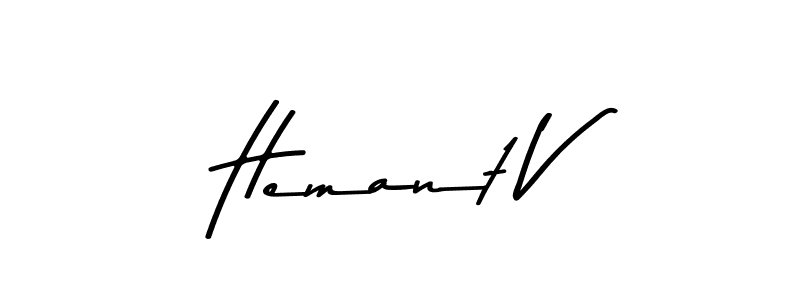 Use a signature maker to create a handwritten signature online. With this signature software, you can design (Asem Kandis PERSONAL USE) your own signature for name Hemant V. Hemant V signature style 9 images and pictures png