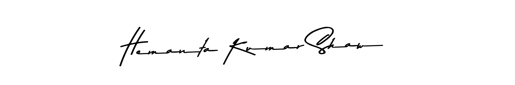 How to make Hemanta Kumar Shaw name signature. Use Asem Kandis PERSONAL USE style for creating short signs online. This is the latest handwritten sign. Hemanta Kumar Shaw signature style 9 images and pictures png