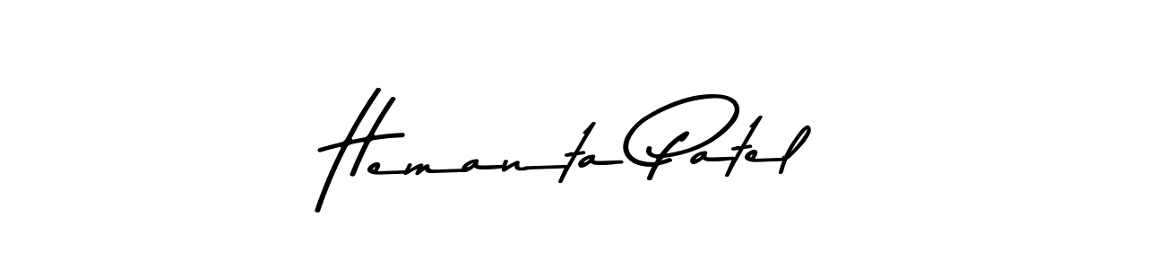 Create a beautiful signature design for name Hemanta Patel. With this signature (Asem Kandis PERSONAL USE) fonts, you can make a handwritten signature for free. Hemanta Patel signature style 9 images and pictures png