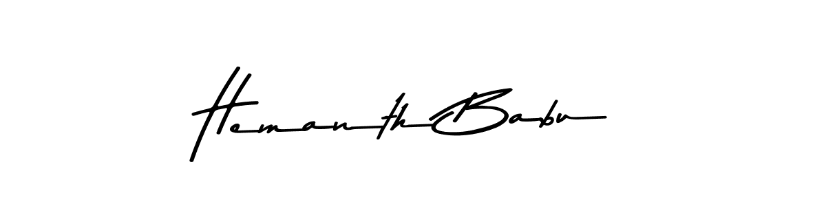 Create a beautiful signature design for name Hemanth Babu. With this signature (Asem Kandis PERSONAL USE) fonts, you can make a handwritten signature for free. Hemanth Babu signature style 9 images and pictures png