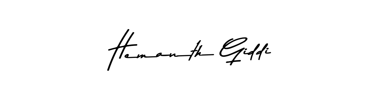 Use a signature maker to create a handwritten signature online. With this signature software, you can design (Asem Kandis PERSONAL USE) your own signature for name Hemanth Giddi. Hemanth Giddi signature style 9 images and pictures png