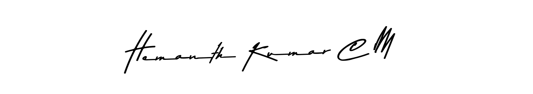 Also You can easily find your signature by using the search form. We will create Hemanth Kumar C M name handwritten signature images for you free of cost using Asem Kandis PERSONAL USE sign style. Hemanth Kumar C M signature style 9 images and pictures png