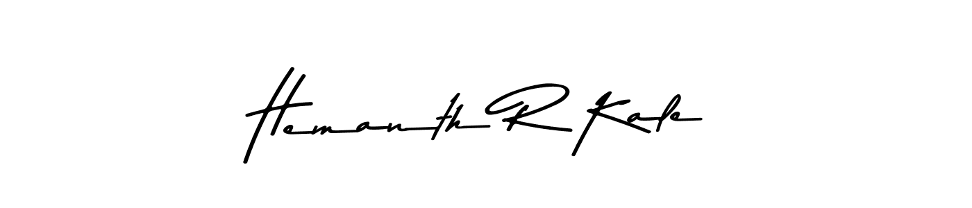 How to make Hemanth R Kale name signature. Use Asem Kandis PERSONAL USE style for creating short signs online. This is the latest handwritten sign. Hemanth R Kale signature style 9 images and pictures png