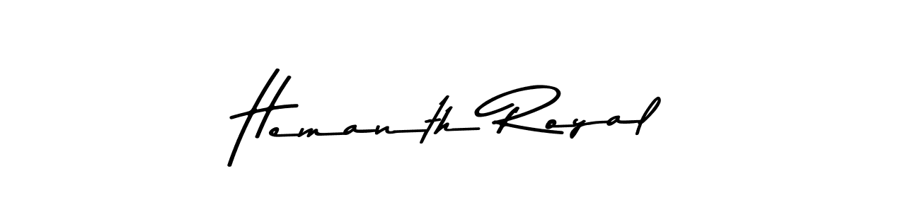 Design your own signature with our free online signature maker. With this signature software, you can create a handwritten (Asem Kandis PERSONAL USE) signature for name Hemanth Royal. Hemanth Royal signature style 9 images and pictures png