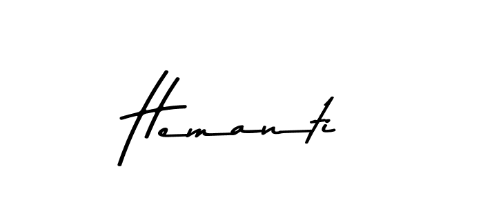 Create a beautiful signature design for name Hemanti. With this signature (Asem Kandis PERSONAL USE) fonts, you can make a handwritten signature for free. Hemanti signature style 9 images and pictures png