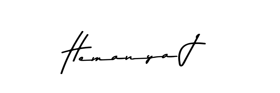 Hemanya J stylish signature style. Best Handwritten Sign (Asem Kandis PERSONAL USE) for my name. Handwritten Signature Collection Ideas for my name Hemanya J. Hemanya J signature style 9 images and pictures png