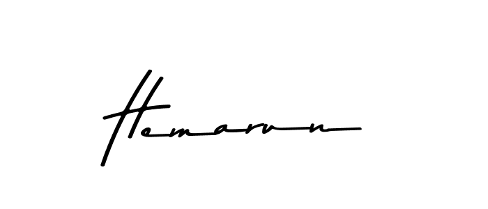 Hemarun stylish signature style. Best Handwritten Sign (Asem Kandis PERSONAL USE) for my name. Handwritten Signature Collection Ideas for my name Hemarun. Hemarun signature style 9 images and pictures png