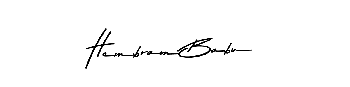 Use a signature maker to create a handwritten signature online. With this signature software, you can design (Asem Kandis PERSONAL USE) your own signature for name Hembram Babu. Hembram Babu signature style 9 images and pictures png
