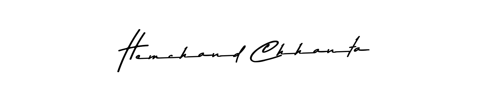 Use a signature maker to create a handwritten signature online. With this signature software, you can design (Asem Kandis PERSONAL USE) your own signature for name Hemchand Chhanta. Hemchand Chhanta signature style 9 images and pictures png