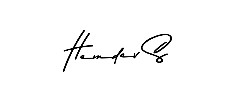 Use a signature maker to create a handwritten signature online. With this signature software, you can design (Asem Kandis PERSONAL USE) your own signature for name Hemdev S. Hemdev S signature style 9 images and pictures png