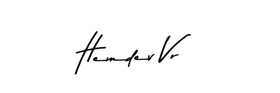 How to make Hemdev Vr signature? Asem Kandis PERSONAL USE is a professional autograph style. Create handwritten signature for Hemdev Vr name. Hemdev Vr signature style 9 images and pictures png