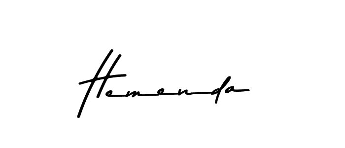 Similarly Asem Kandis PERSONAL USE is the best handwritten signature design. Signature creator online .You can use it as an online autograph creator for name Hemenda. Hemenda signature style 9 images and pictures png