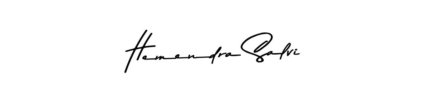 Create a beautiful signature design for name Hemendra Salvi. With this signature (Asem Kandis PERSONAL USE) fonts, you can make a handwritten signature for free. Hemendra Salvi signature style 9 images and pictures png