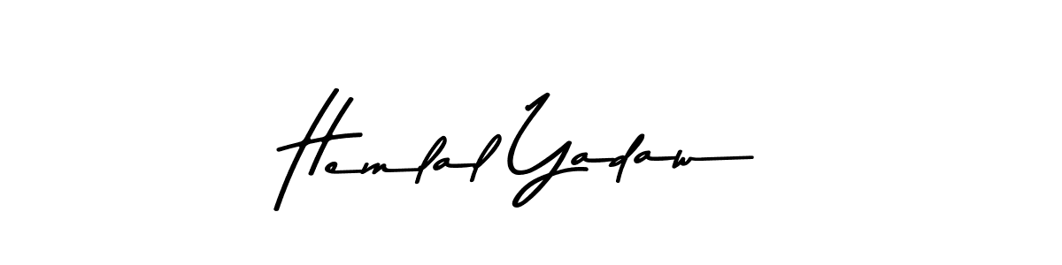 How to make Hemlal Yadaw name signature. Use Asem Kandis PERSONAL USE style for creating short signs online. This is the latest handwritten sign. Hemlal Yadaw signature style 9 images and pictures png