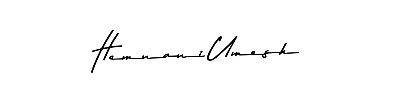 Similarly Asem Kandis PERSONAL USE is the best handwritten signature design. Signature creator online .You can use it as an online autograph creator for name Hemnani Umesh. Hemnani Umesh signature style 9 images and pictures png