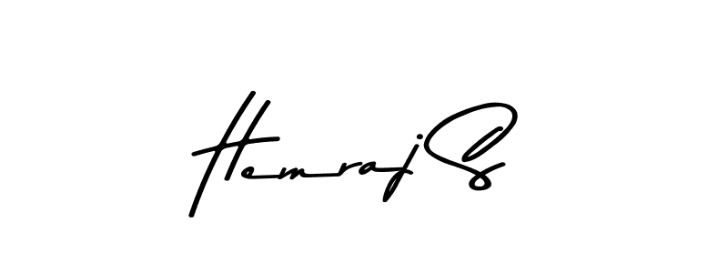 Make a beautiful signature design for name Hemraj S. With this signature (Asem Kandis PERSONAL USE) style, you can create a handwritten signature for free. Hemraj S signature style 9 images and pictures png
