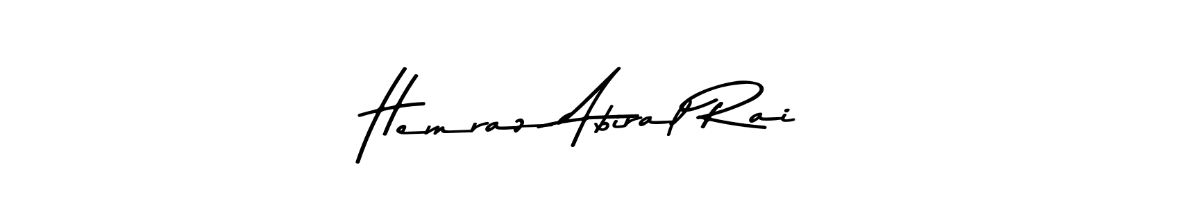 Make a beautiful signature design for name Hemraz Abiral Rai. With this signature (Asem Kandis PERSONAL USE) style, you can create a handwritten signature for free. Hemraz Abiral Rai signature style 9 images and pictures png