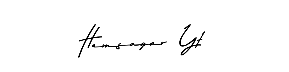 if you are searching for the best signature style for your name Hemsagar  Yt. so please give up your signature search. here we have designed multiple signature styles  using Asem Kandis PERSONAL USE. Hemsagar  Yt signature style 9 images and pictures png