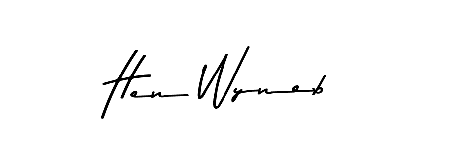 Use a signature maker to create a handwritten signature online. With this signature software, you can design (Asem Kandis PERSONAL USE) your own signature for name Hen Wyneb. Hen Wyneb signature style 9 images and pictures png