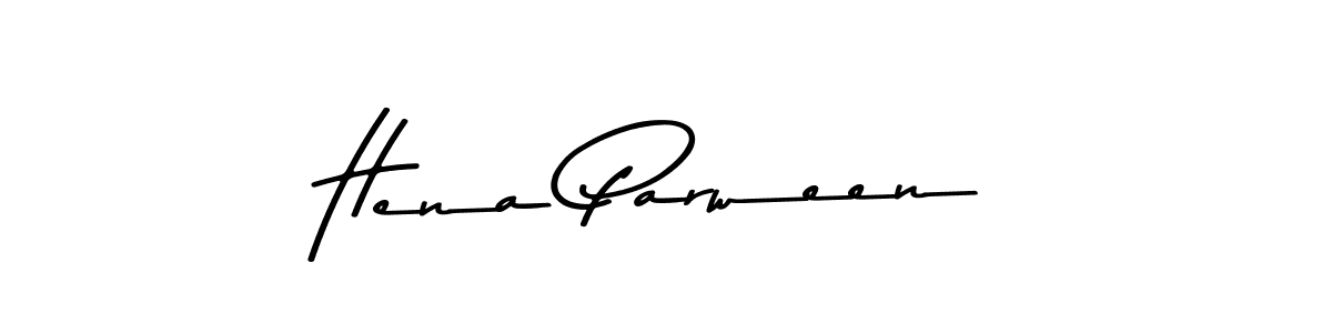 Design your own signature with our free online signature maker. With this signature software, you can create a handwritten (Asem Kandis PERSONAL USE) signature for name Hena Parween. Hena Parween signature style 9 images and pictures png