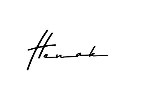 How to make Henak name signature. Use Asem Kandis PERSONAL USE style for creating short signs online. This is the latest handwritten sign. Henak signature style 9 images and pictures png
