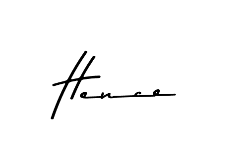 Make a beautiful signature design for name Hence. With this signature (Asem Kandis PERSONAL USE) style, you can create a handwritten signature for free. Hence signature style 9 images and pictures png